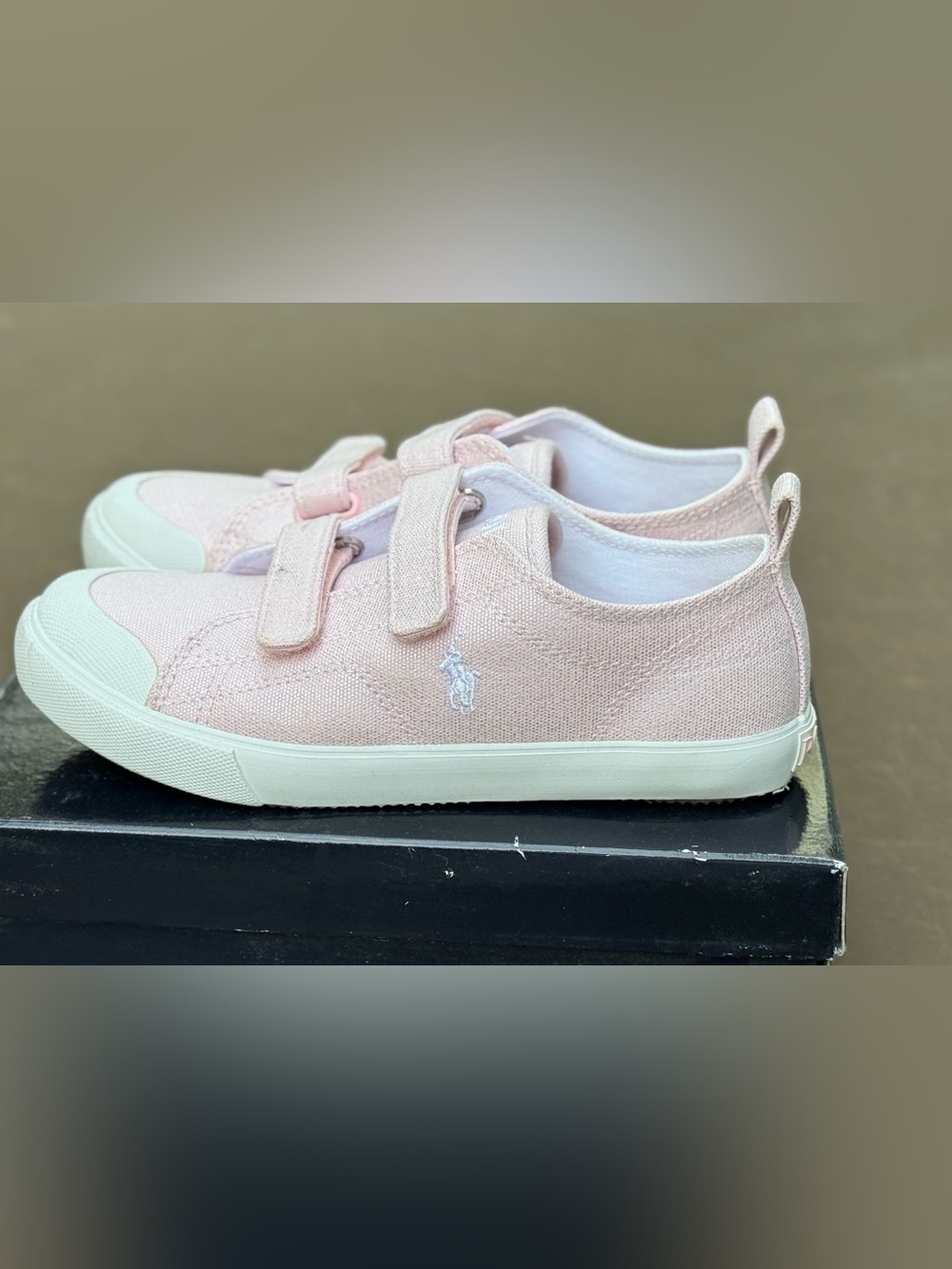 Polo Ralph Lauren Kingsley EZ Light Pink Sneakers Girls Size 2.5 (EU 33)